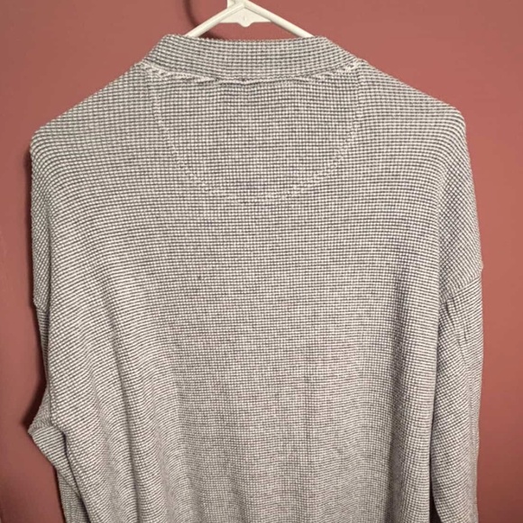 Aerie grey waffle knit crewneck sweatshirt - Picture 4 of 5
